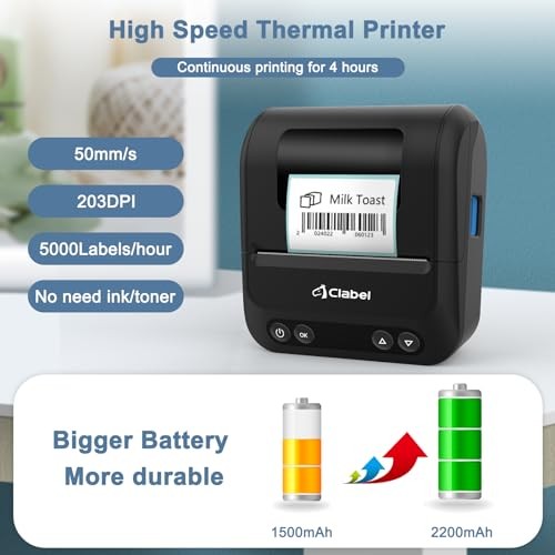 Bluetooth Label Maker 320B 3 Inch Thermal Barcode Printer for Easy Printing