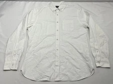 Todd Snyder Shirt Large White Collared Cotton Button Up New York Minimalist