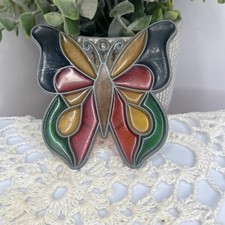 Vintage Makit Bakit Butterfly Suncatcher or Ornament Stained Glass Look