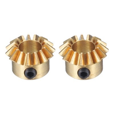 2 Stück Kegelrad Getriebe 0,8 Modul 15T 6mm Loch für Bevel Pinion