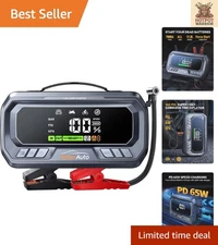 Rapid 7000A Jump Starter with Digital Tire Inflator & LED Lights - Versatile Kit