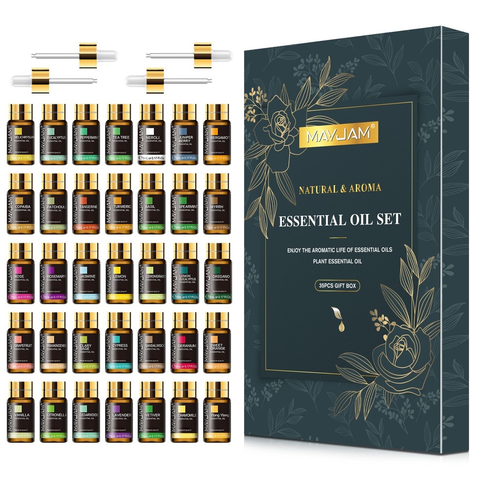 Mayjam MAYJAM 35Pcs Essential Oils Set 100% Pure Natural Aromatherapy Oils ...