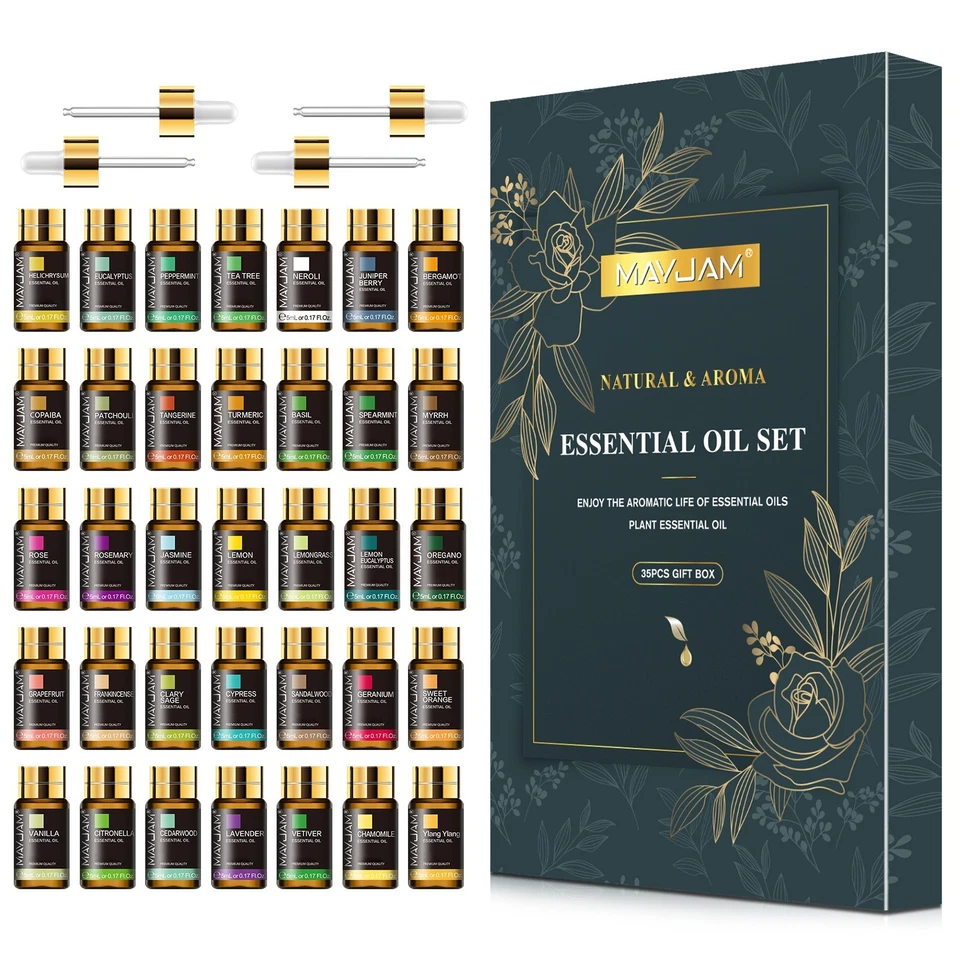MAYJAM 35x5ml Pure Essential Oil Gift Set Fragrance Oils for Diffuser Humidifier - Image 3 of 4
