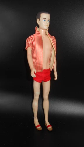 Vintage 1961–1963 Mattel Ken Doll – Painted Hair – Straight Leg – Pale Skin