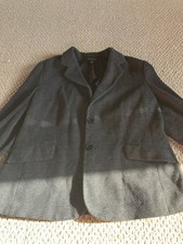 Talbots Black White Herringbone Tailored Blazer XL