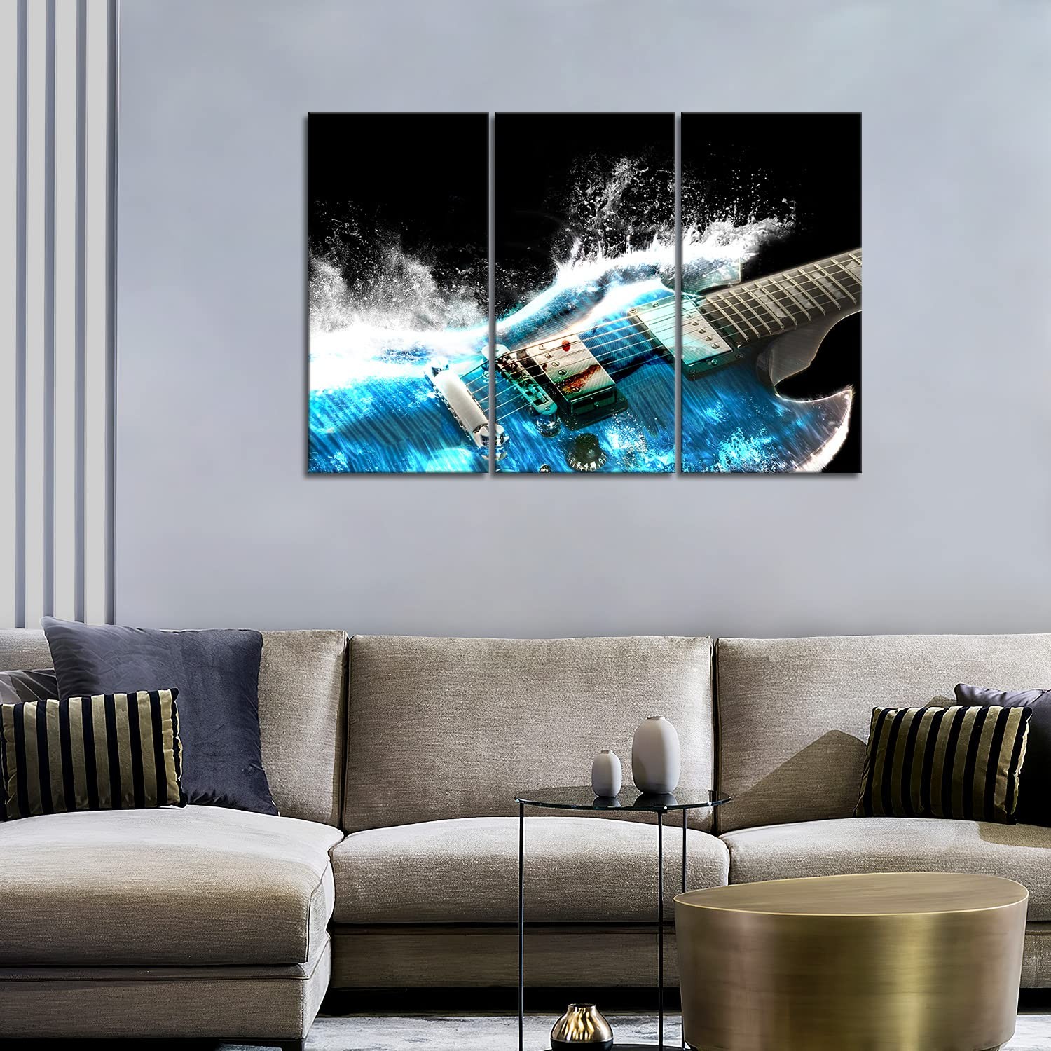 Guitar Wall Art Canvas Music Room Wall Decor Studio Wall Painting The Picture...