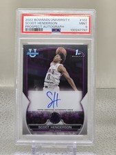 PSA 9 Auto RC Scoot Henderson SP 2022-23 Bowman U 1st Chrome 