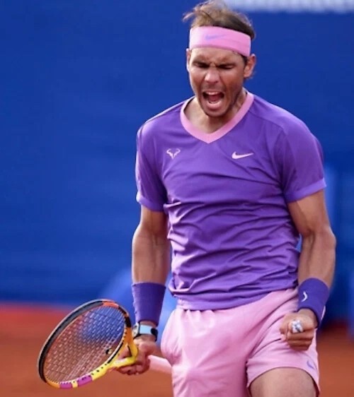 Nike Rafael Nadal テニスウェアセット 2 NIKE RAFA SHIRT +SHORTS SET RAFAEL NADAL PINK PURPLE ROME