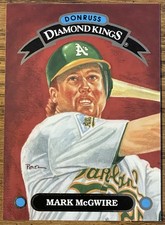 Mark McGwire 1993 Donruss Diamond Kings Card #DK-18 Oakland Athletics Free Ship