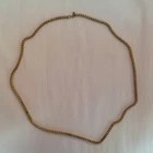 Vintage Signed Miriam Haskell Tag Long Box Chain Brass 36in Necklace Jewelry