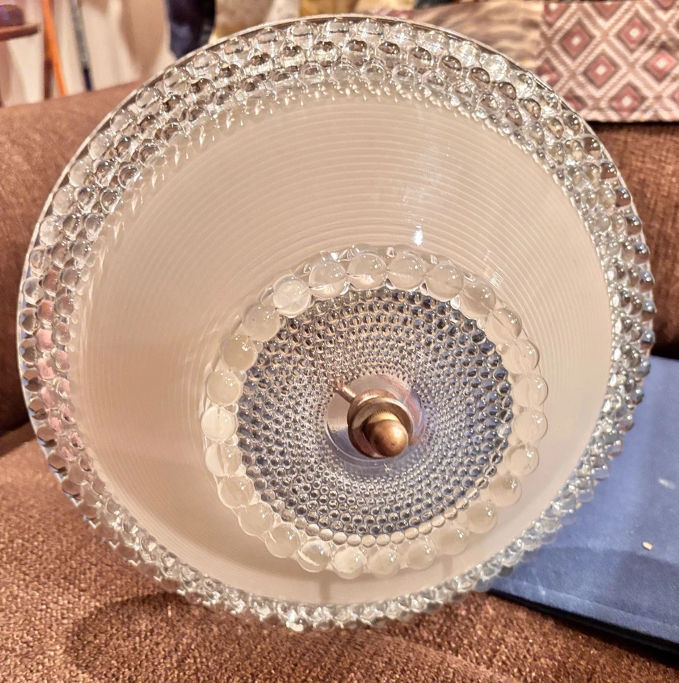 Антикварный потолочный светильник в стиле ар-деко из стекла шампанского - Изображение 3 из 4