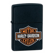 Zippo Harley Davidson Black Matte Windproof Flame Fuel Refillable Gas Lighter