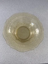 Federal Depression Glass Amber PATRICIAN SPOKE 8.75” Round Serving BOWL