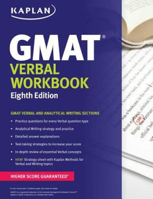 Kaplan GMAT Verbal Workbook (Kaplan Test Prep) - Paperback - VERY GOOD