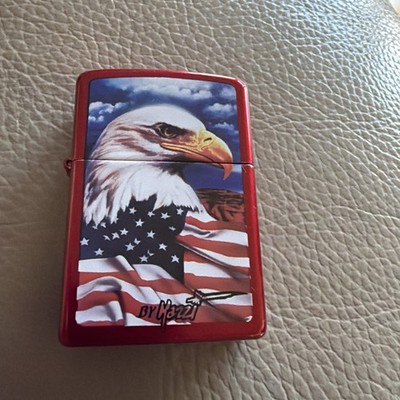 Unused Zippo Allegiance American Flag Bald Eagle Patriotic Lighter Collectible