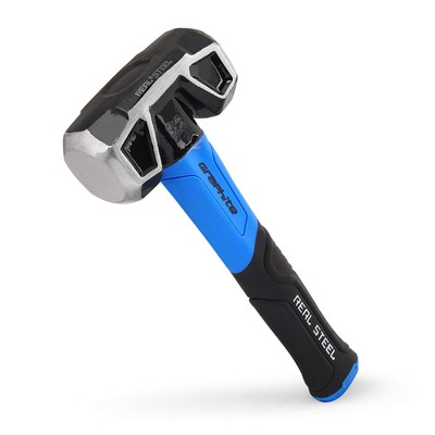Real Steel Sledge Hammer, 3Lb Drilling Club Hammer For Striking Rubber