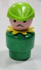Fisher Price Little People Vintage 993 Castle GREEN WOODSMAN Wood Body-(XPM56)