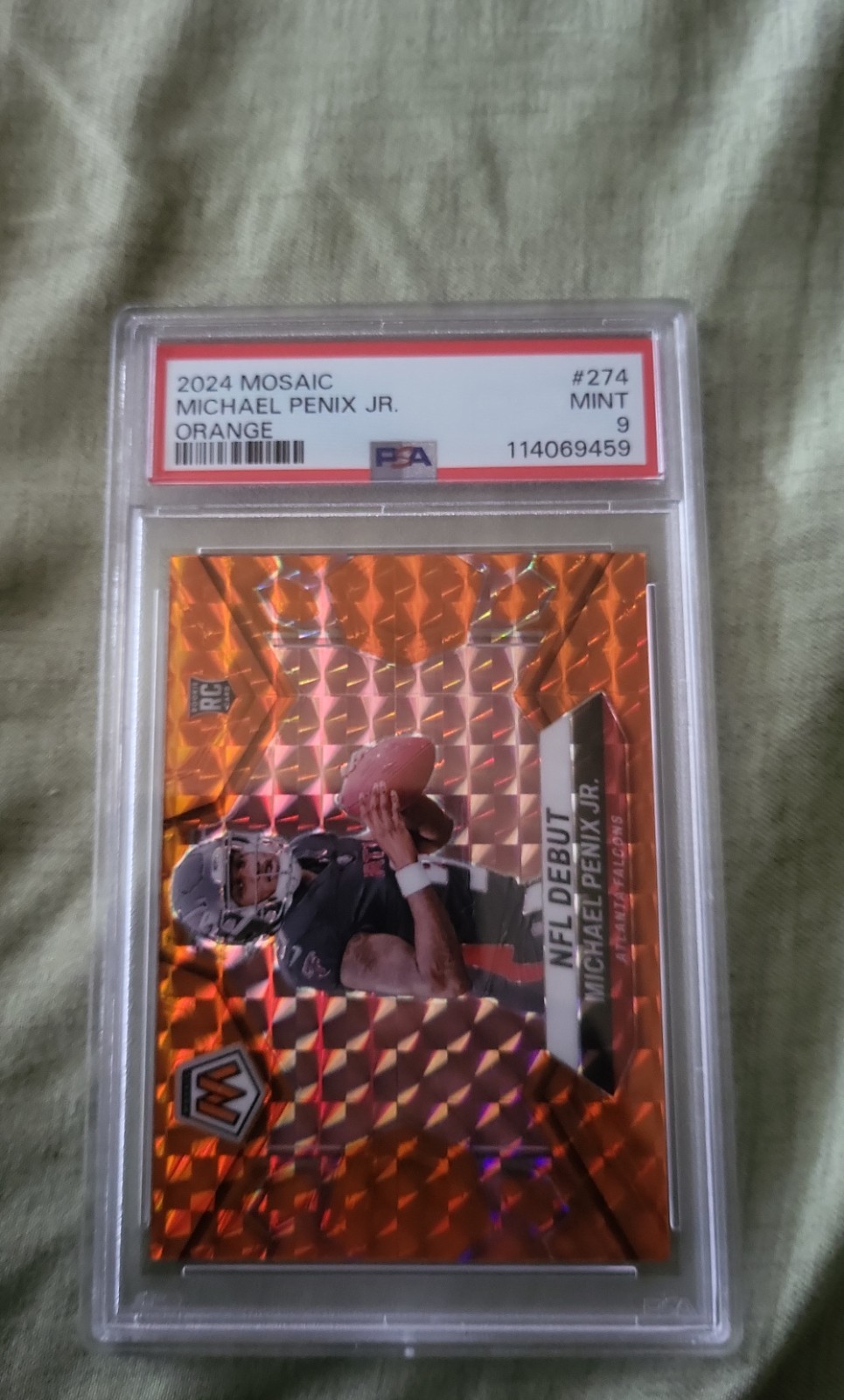 2024 Panini Mosaic NFL Debut Michael Penix Jr #274 Orange Mosaic Prizm /199(RC)