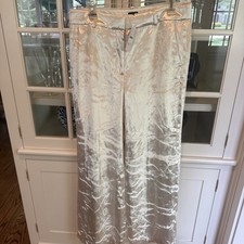 J.Crew Carolina pant Cream velvet Natural size 12 NWT Wide Leg New