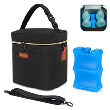 Breastmilk Cooler Bag Travel, Fits 4 Baby Bottles up to 9 Ounce, Baby Bottle Bag