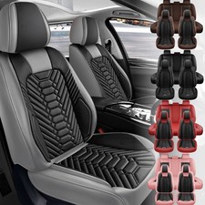 For Nissan Deluxe Nappa Leather Car Seat Cover Full Set Front Rear Protector