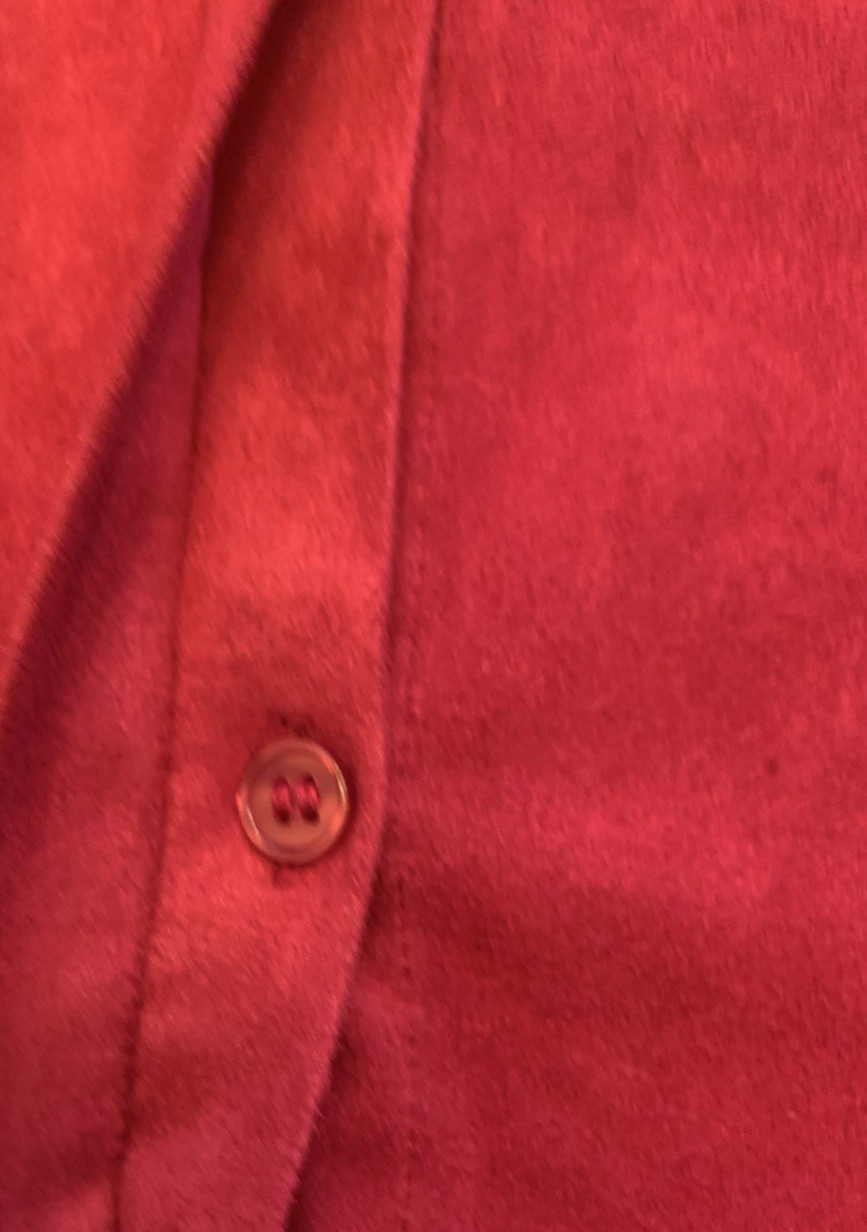 Chico's Large Solid Red Suede-Feel Button Front S… - image 5