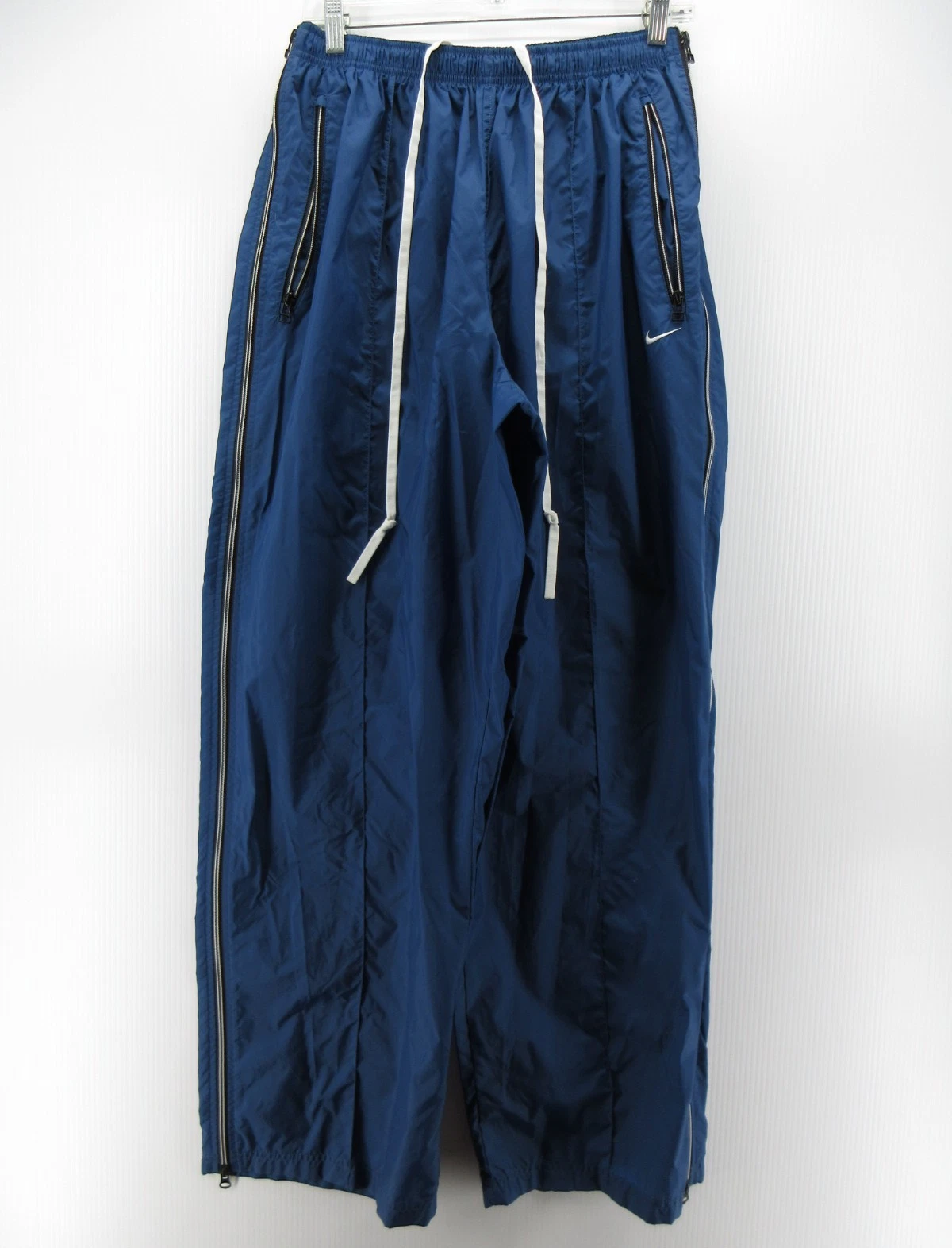 VINTAGE Nike Pants Men XXL Blue Tearaway Breakaway Zip Off Warm Up Baggy Y2K