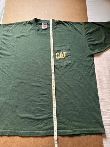 T-shirt FOTL verde con tasca marca GATTO vintage anni 90 taglia 2XL - Foto 11 di 11