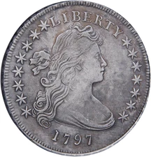 1797 Liberty Dollar Coin – Silver-Plated Old US Coin, Collectible Replica for Co