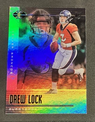 2019 Panini Illusions Drew Lock #4 Trophy Collection Sapphire (RC) Denver