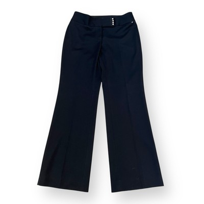 NEW White House Black Market Legacy Pants Flare Leg Womens Size 8 Regular Black