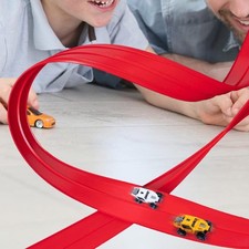Rampe de course flexible avec 4 mini-voitures, modèle multifonctionnel, 4 m