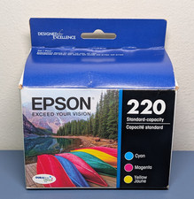 Genuine Epson 220 Color Ink T220520-S C/M/Y NEW BB 03/2025