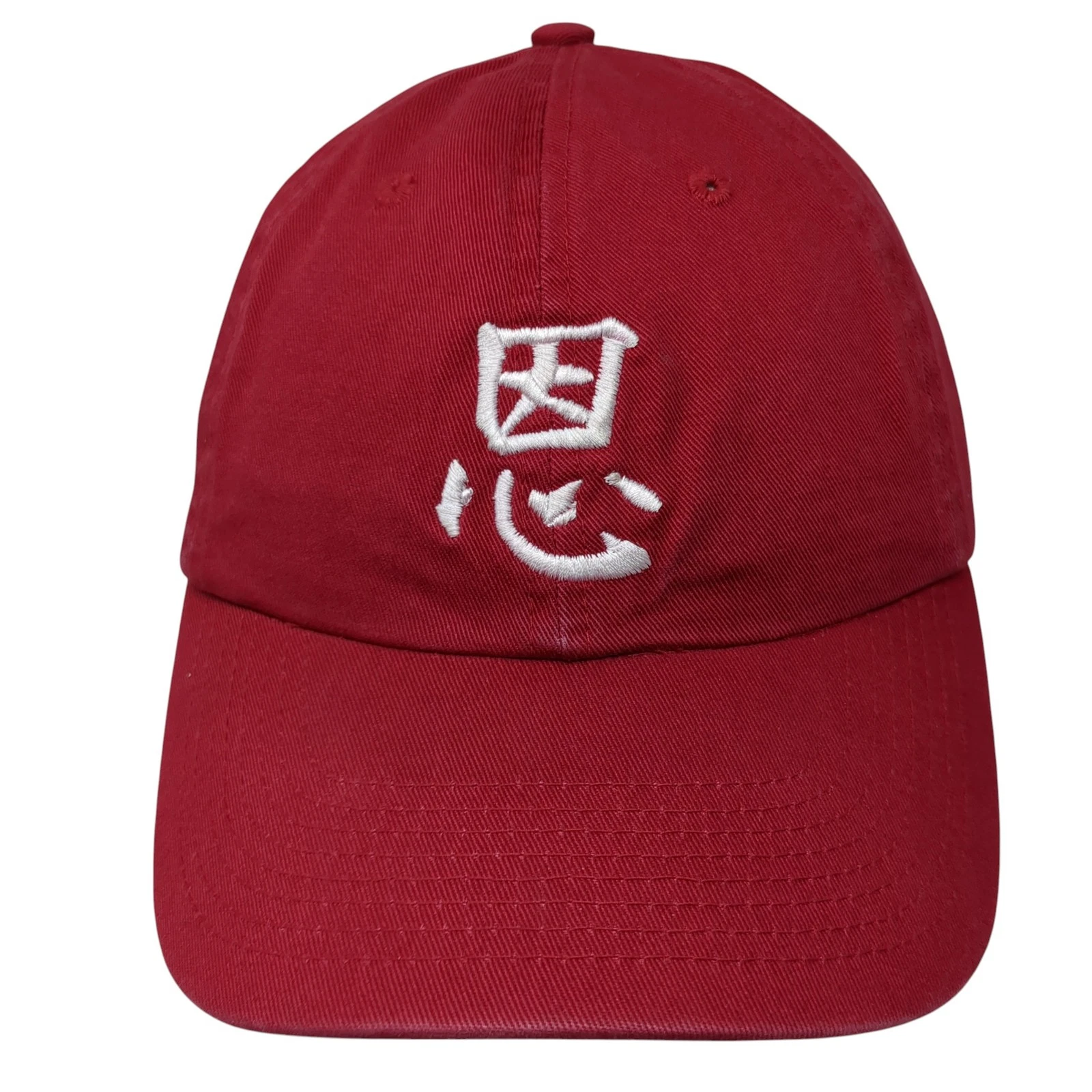Fahrenheit Slideback Baseball Hat Red One Size Embroidered Adjustable