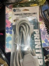 Woods Parallel Printer Cable 10  25 Pin Male 36 Pin Male Bi Directional New