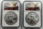 2021 $1 American Silver Eagle NGC MS69 Type 1 & 2 Set 35th Anniversary US Coins