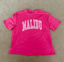 Shein Womens Small Pink T-Shirt Malibu Summer...