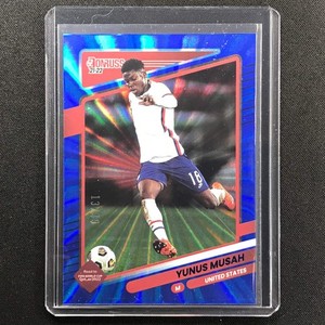2021-22 Donruss Road To Qatar Yunus Musah Holo Blue Laser 13/49