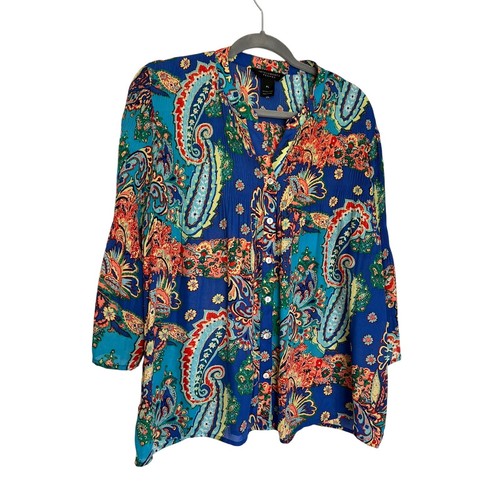 INVESTMENT By Dillards PETITE PAISLEY TUNIC SIZE LARGE EUC EBay Investment by dillards petite paisley tunic size large euc ebay