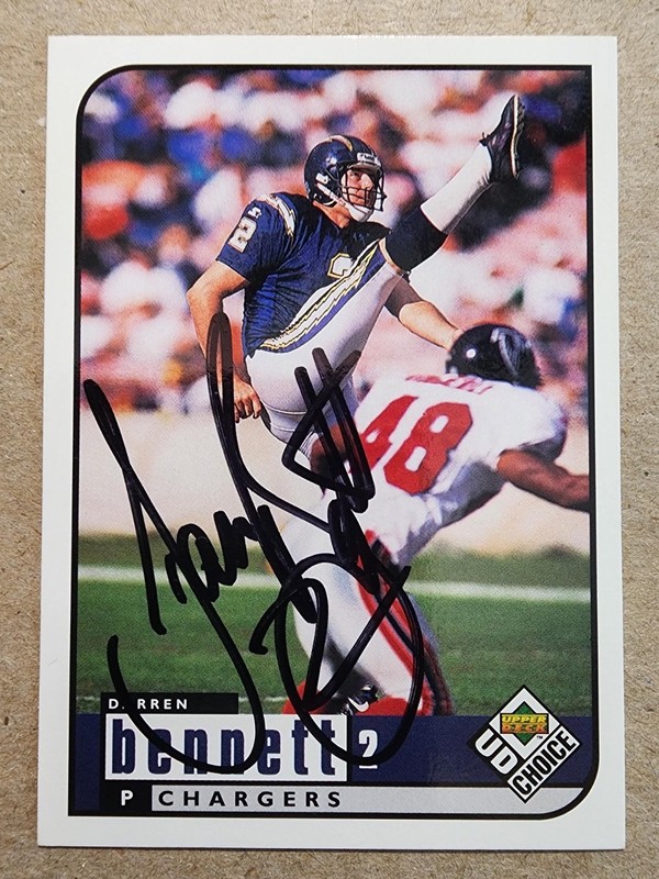 1998 Upper Deck AUTO - Darren Bennet #154