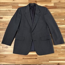 Christian Dior Blazer Men 40R Gray Striped Sports Coat Jacket Vtg USA