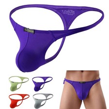 Mens See Through Jockstrap Bulge Pouch Low Rise G-String Thong Briefs Underwear