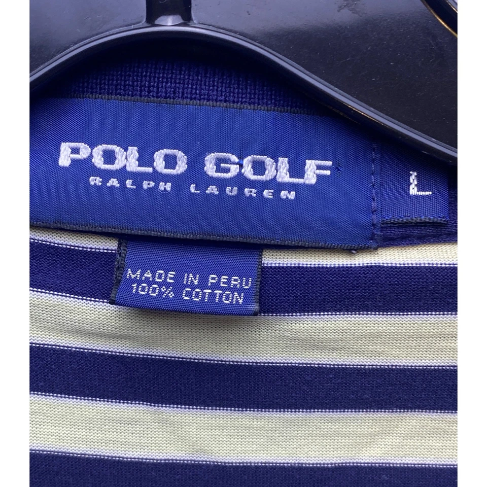 Ralph Lauren Shirt Mens Large Polo Striped Preppy Academia Performance - Image 3 of 4