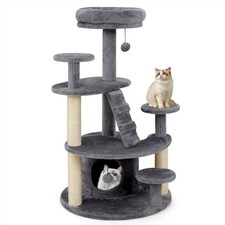 40" Multi-Level Cat Tree for Munchkin Old Cats Soft Padded Perch Large Condo