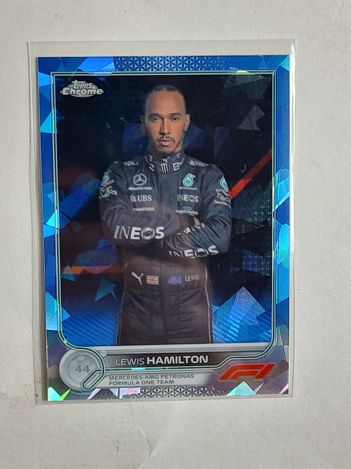 2022 TOPPS CHROME SAPPHIRE LEWIS HAMILTON F1 CARD #5