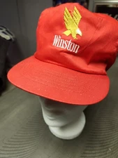 Vintage Winston Cigarettes HatCap 90s Red Eagle Logo USA Made Snapback New