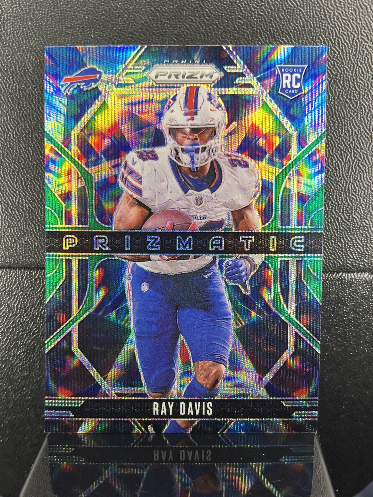 2024 Prizm Ray Davis GREEN WAVE ROOKIE PRIZMATIC #18 Panini Buffalo Bills RC SP