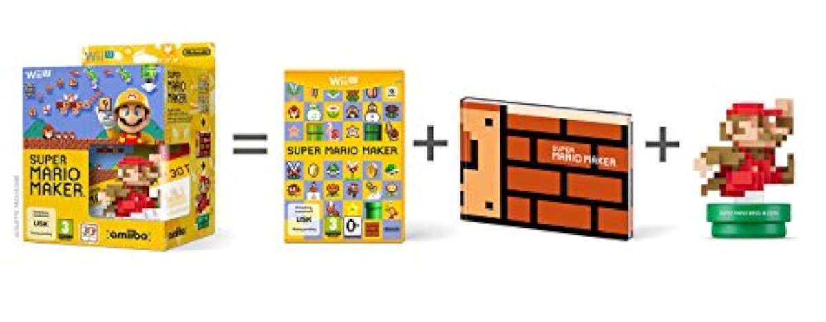 Nintendo Super Mario Maker Game And Mario Amiibo for Wii U Very
