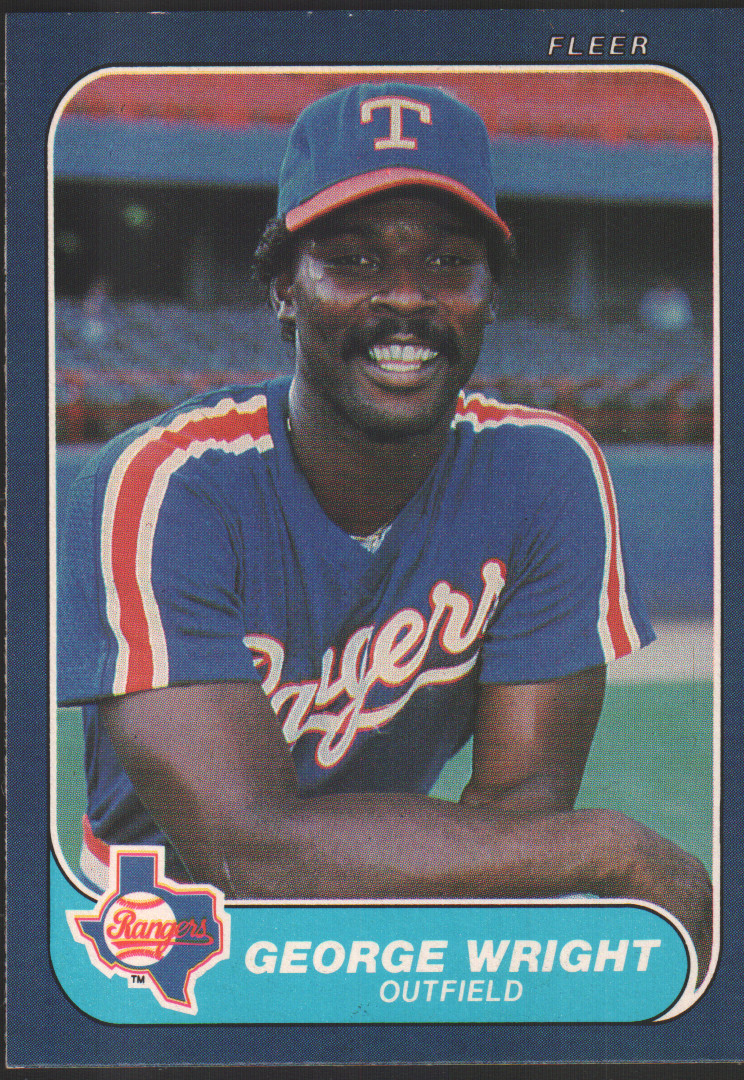 1986 Fleer Baseball  #578 - George Wright - Texas Rangers  86-1367