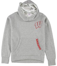 Touch Womens Wisconsin Badgers Hoodie Sweatshirt, Grey, Medium
